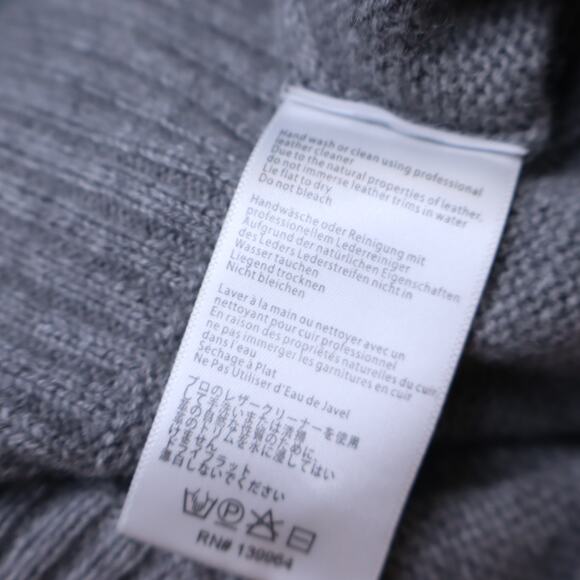 ALPS & METERS Ski Race Knit Sweater Gray Wool Cashmere Long Sleeve Women's L - Picture 9 of 11